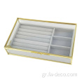 Glass Organizer Clear Velvet Jewellry Storage